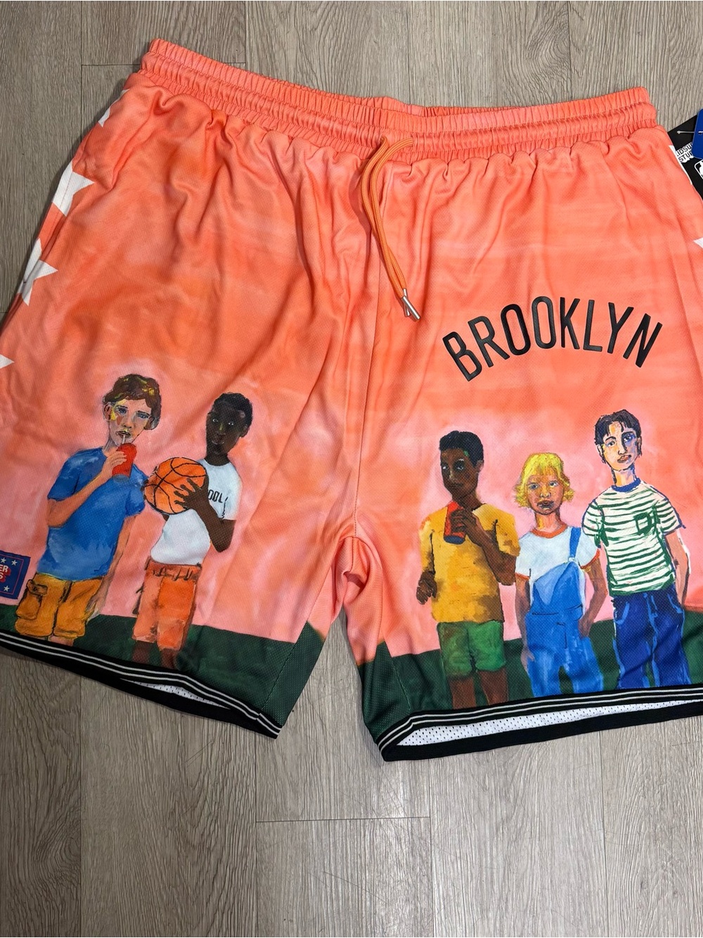 Brooklyn Nets NBA & KidSuper Studios by Fanatics Unisex Hometown Shorts Size 2Xl